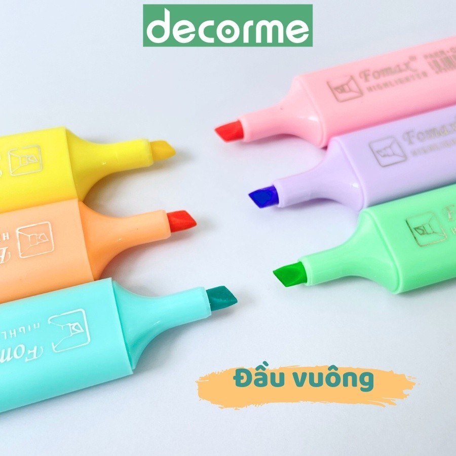 Bút highlight Decorme 18 màu bút đánh dấu highlight dạ quang nhiều màu ...