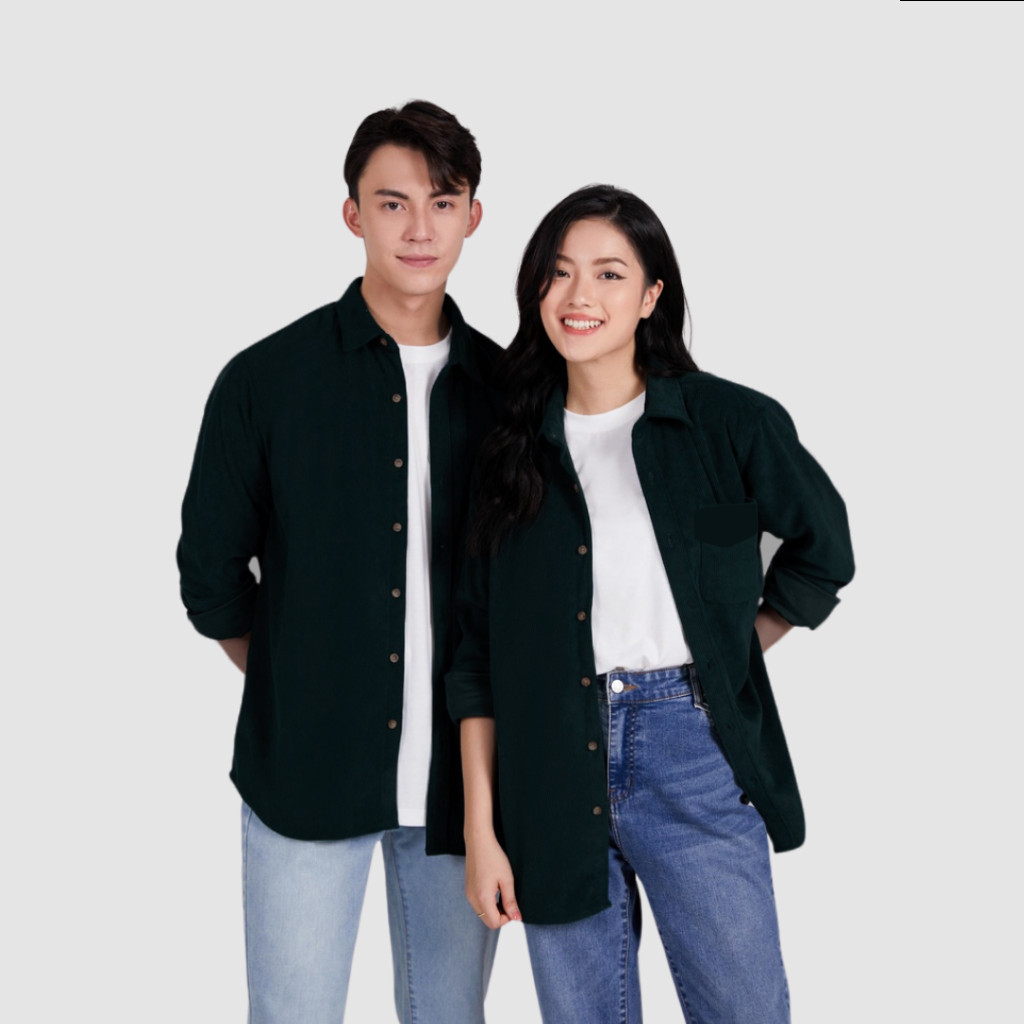 Áo Sơ Mi Nam Nhung Tăm Dài Tay Trơn Basic Cao Cấp Chống Nhăn Đủ Màu Halley A5