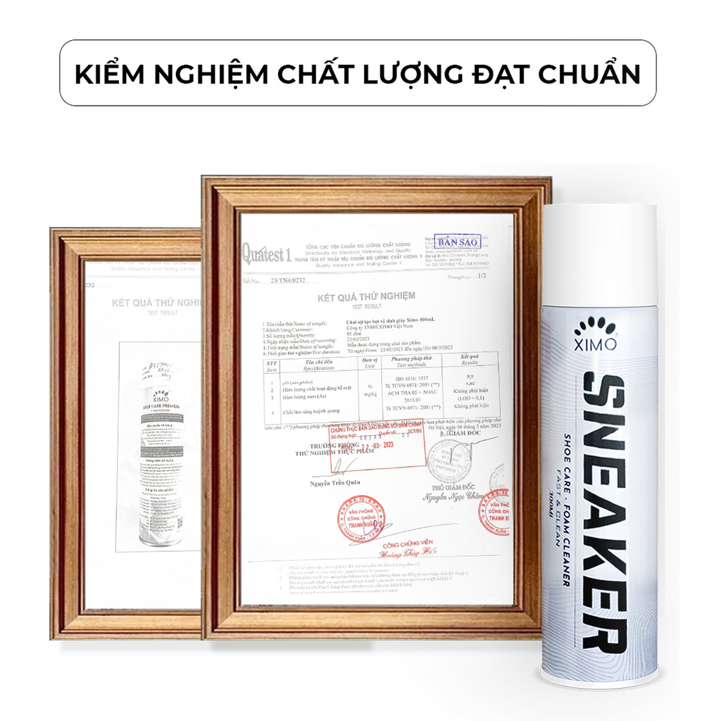 Mô tả Chai Xịt Tạo Bọt Vệ Sinh Giày XIMO Cao Cấp 300ml làm sạch giày cao cấp giúp giày trắng sáng như mới (VSG02) - 1