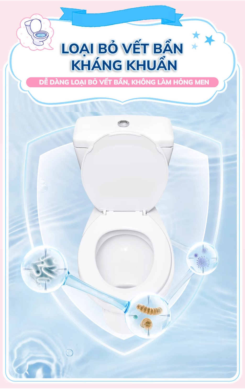 Mô tả Viên sạch bồn cầu Geto Hương Đào viên thả bồn cầu sạch khuẩn, tẩy sạch mảng bám, khử mùi diệt vi khuẩn - 1