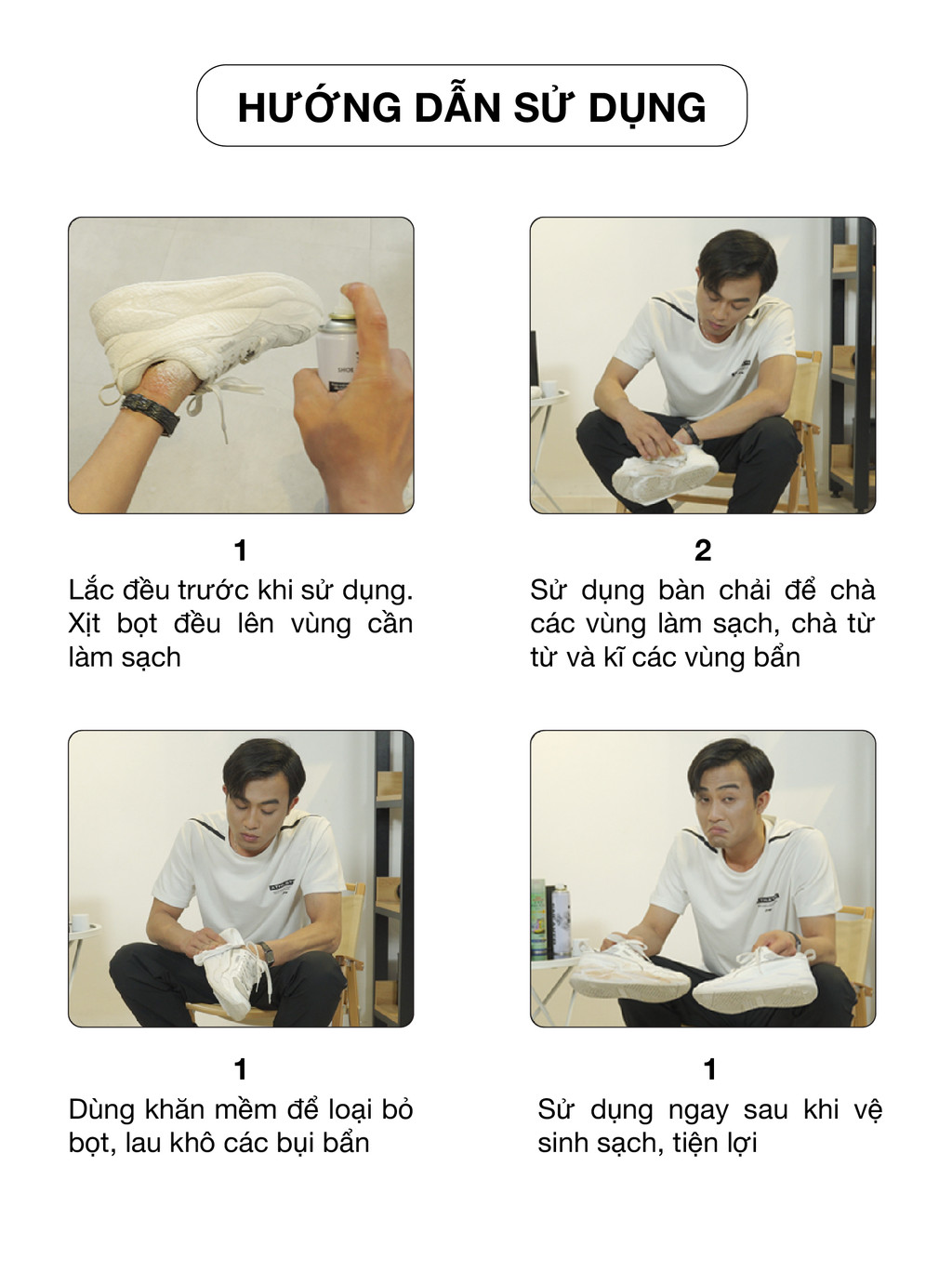 Mô tả Bộ chăm sóc giày chuyên sâu XIMO SHOE CARE giúp vệ sinh và làm sạch giày tiện lợi - 3