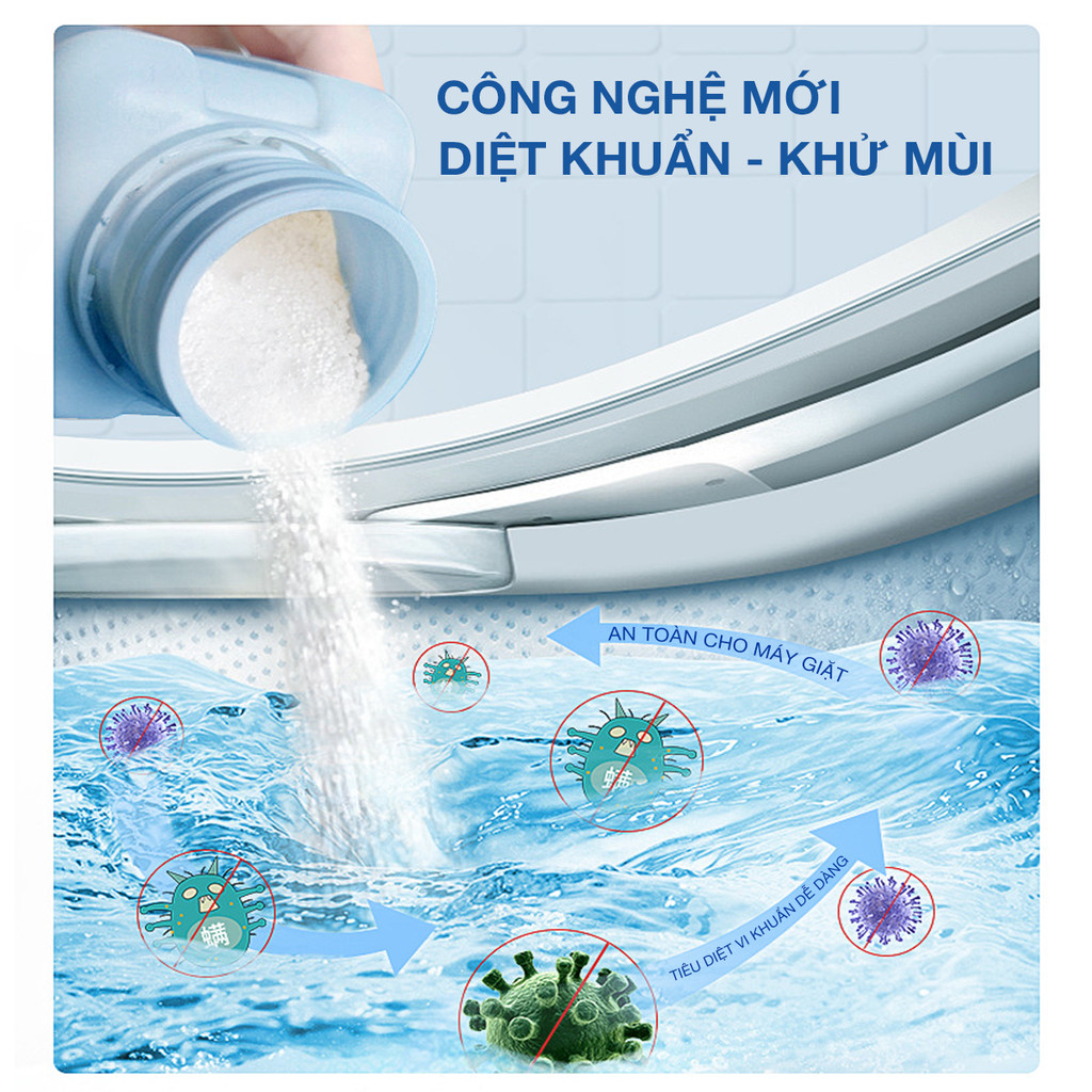 Mô tả Bột Tẩy Lồng Máy Giặt Cao Cấp CleanZ Giúp Làm Sạch Và Loại Bỏ Cặn Bẩn Hiệu Quả - Hộp 200g - 5