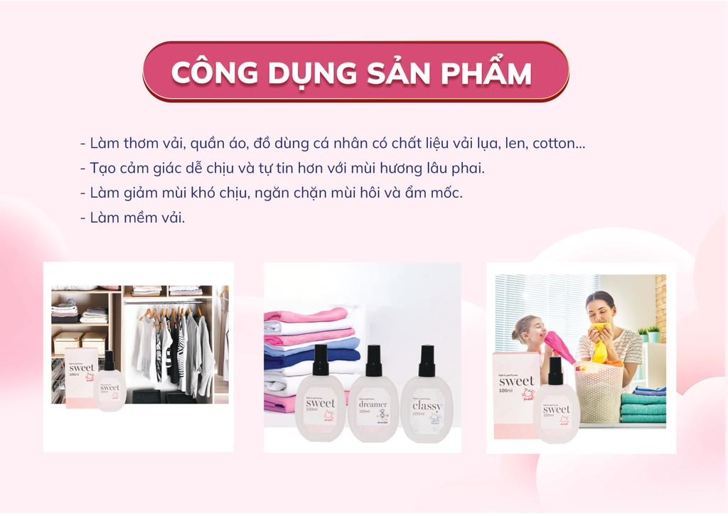 Mô tả Xịt thơm quần áo Lovenose 100ml chiết xuất tinh dầu thiên nhiên thơm mát khử mùi hôi, chai xịt thơm tủ quần áo - 5