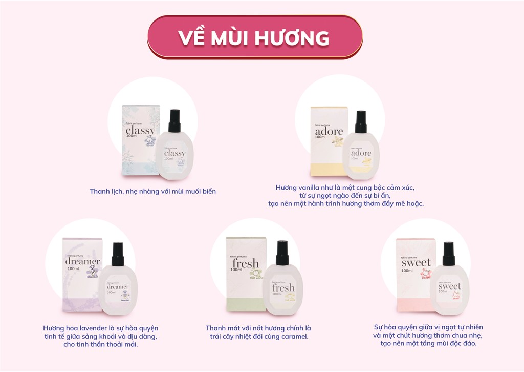 Mô tả Xịt thơm quần áo Lovenose 100ml chiết xuất tinh dầu thiên nhiên thơm mát khử mùi hôi, chai xịt thơm tủ quần áo - 6