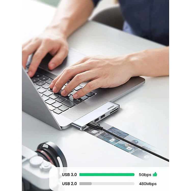 Mô tả Hub chuyển đổi Type C UGREEN 15495 15596 60560 HDMI 4K30Hz PD 100W | Bảo hành chính hãng 18 tháng 1 đổi 1 - 2
