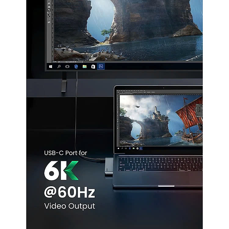 Mô tả Hub chuyển đổi Type C UGREEN 15495 15596 60560 HDMI 4K30Hz PD 100W | Bảo hành chính hãng 18 tháng 1 đổi 1 - 3