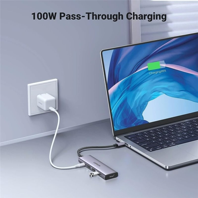 Mô tả Hub chuyển đổi Type C Ugreen 5 in 1 | Vỏ nhôm cao cấp | Truyền tải nhanh chóng | BH 18 tháng 1 đổi 1 | 15596 15597 15495 - 7