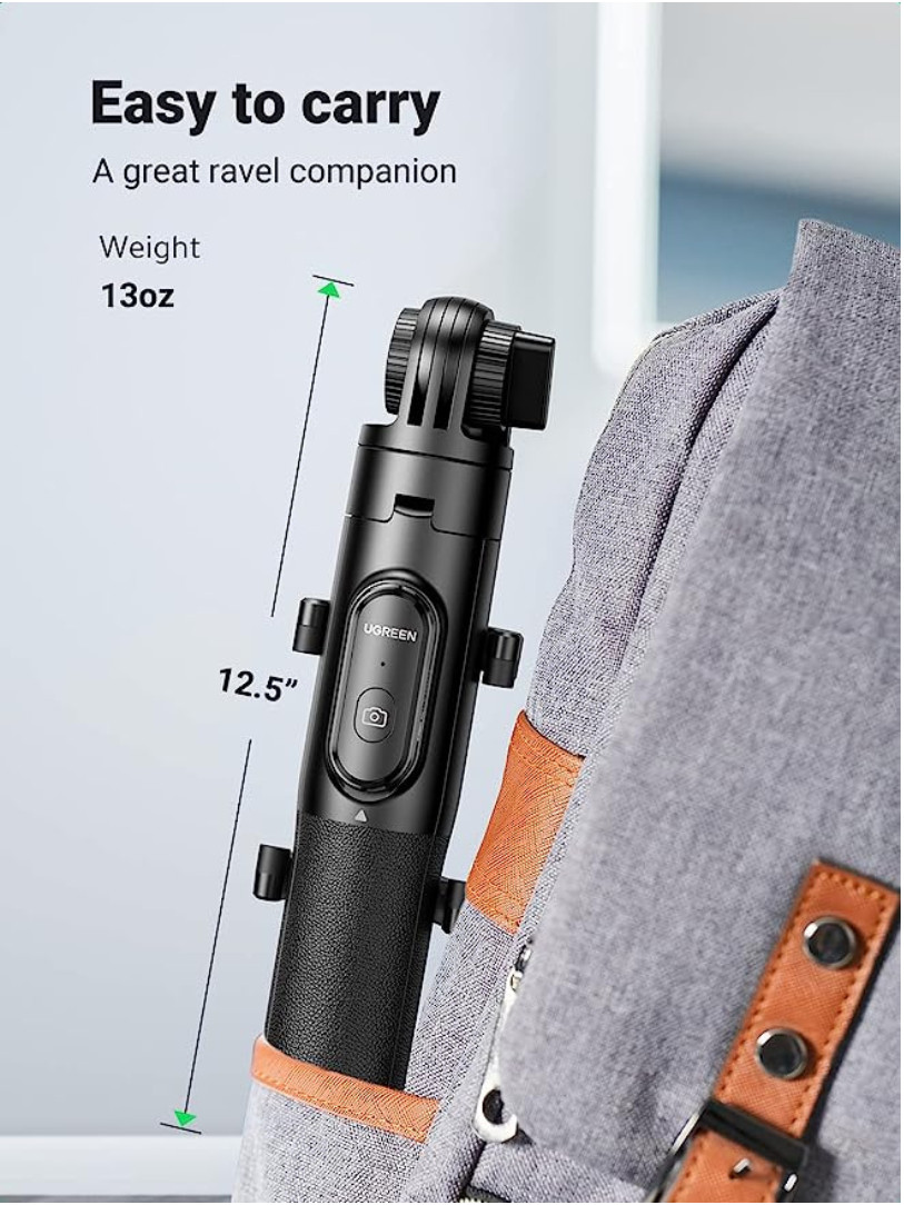 Tripod selfie Ugreen phiên bản chiều dài nhỏ gọn tiện mang theo