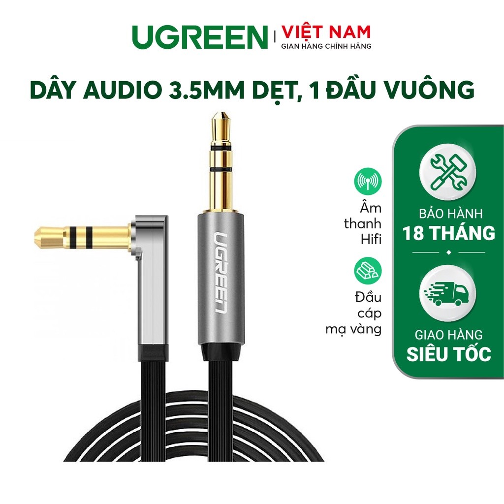 Đầu cắm vuông 90 độ UGREEN AV119