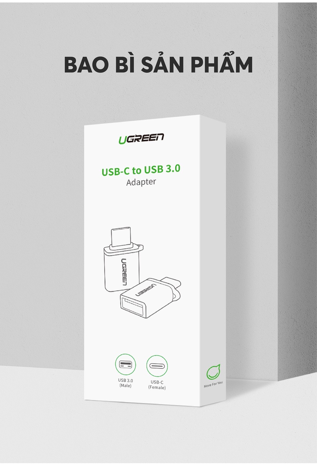 Mô tả Đầu chuyển đổi cổng USB 3.0 sang Type C đực UGREEN US270 | Hỗ trợ OTG | Có dây gắn móc treo chìa khóa| Bảo Hành 18 Tháng - 6