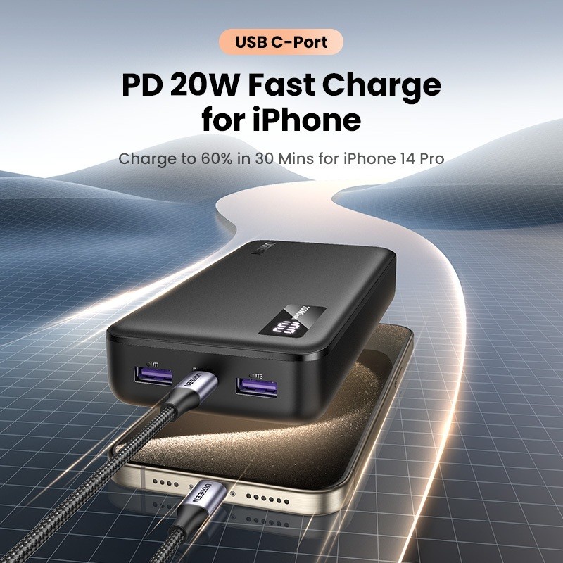 Cổng USB A QC 22.5W trên sạc UGREEN
