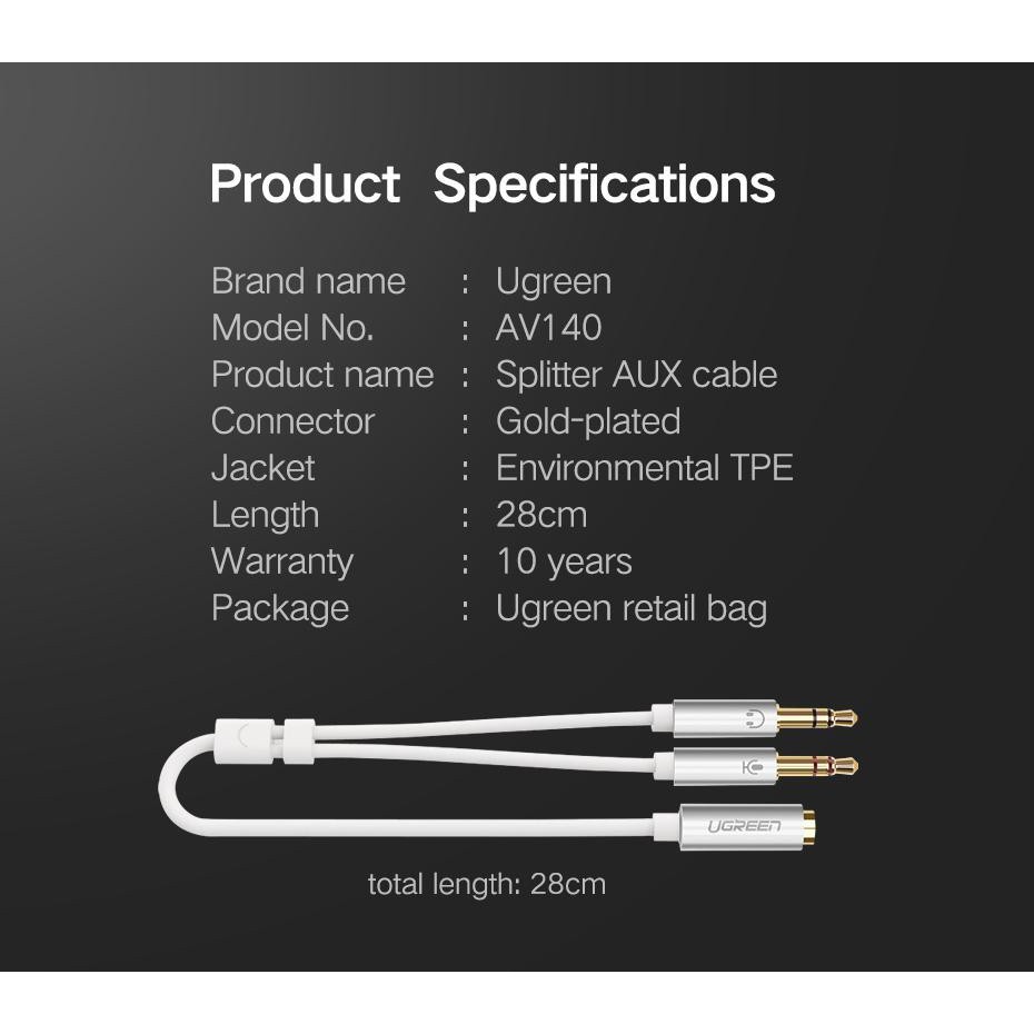 Dây Audio UGREEN AV140 họp online