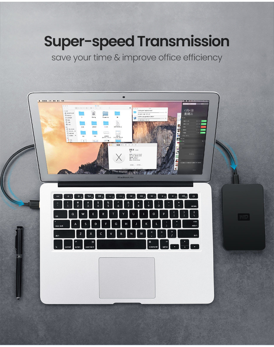 Tốc độ truyền dữ liệu 480Mbps UGREEN US132