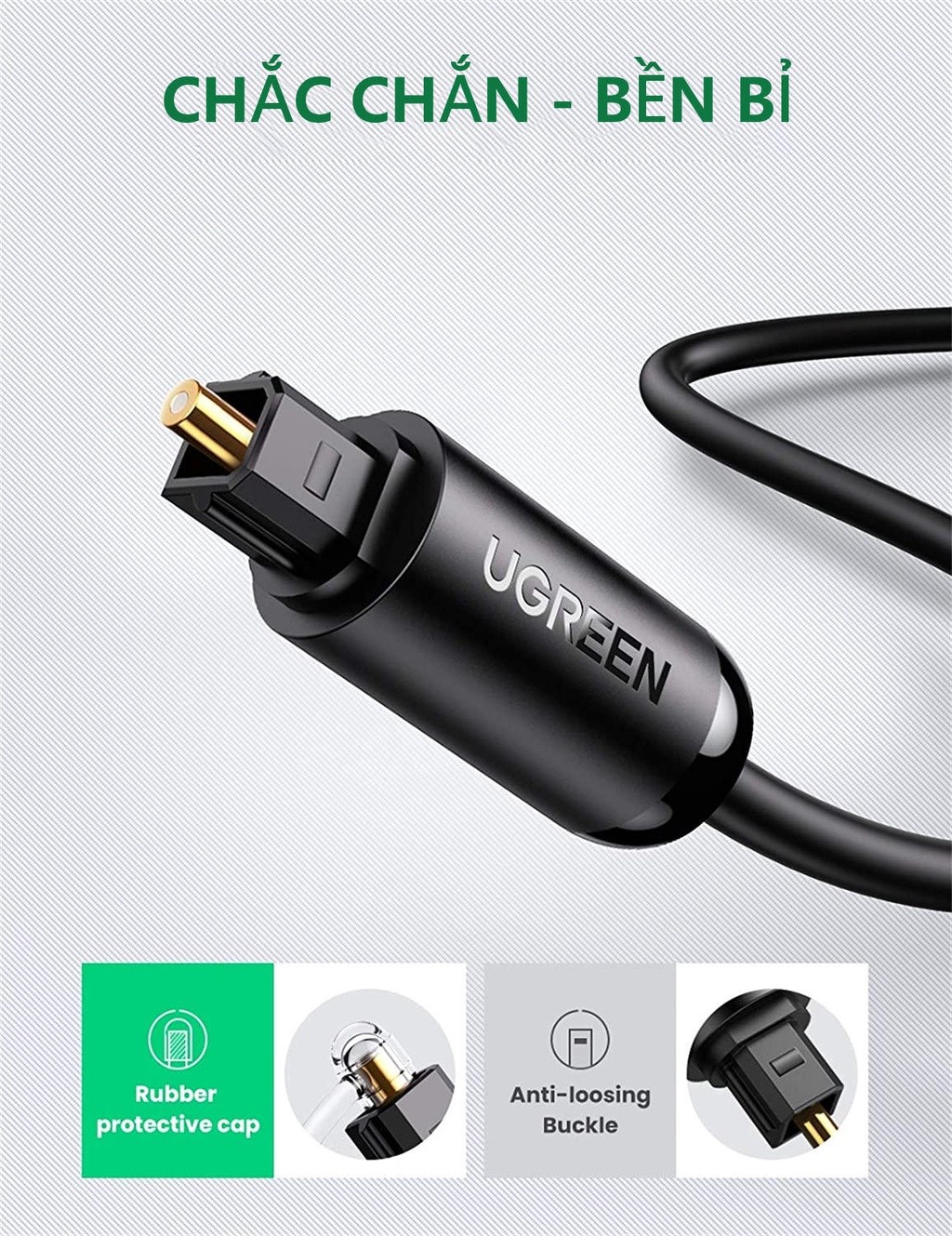Cáp Audio Quang Toslink Optical UGREEN 70890 - Tương thích