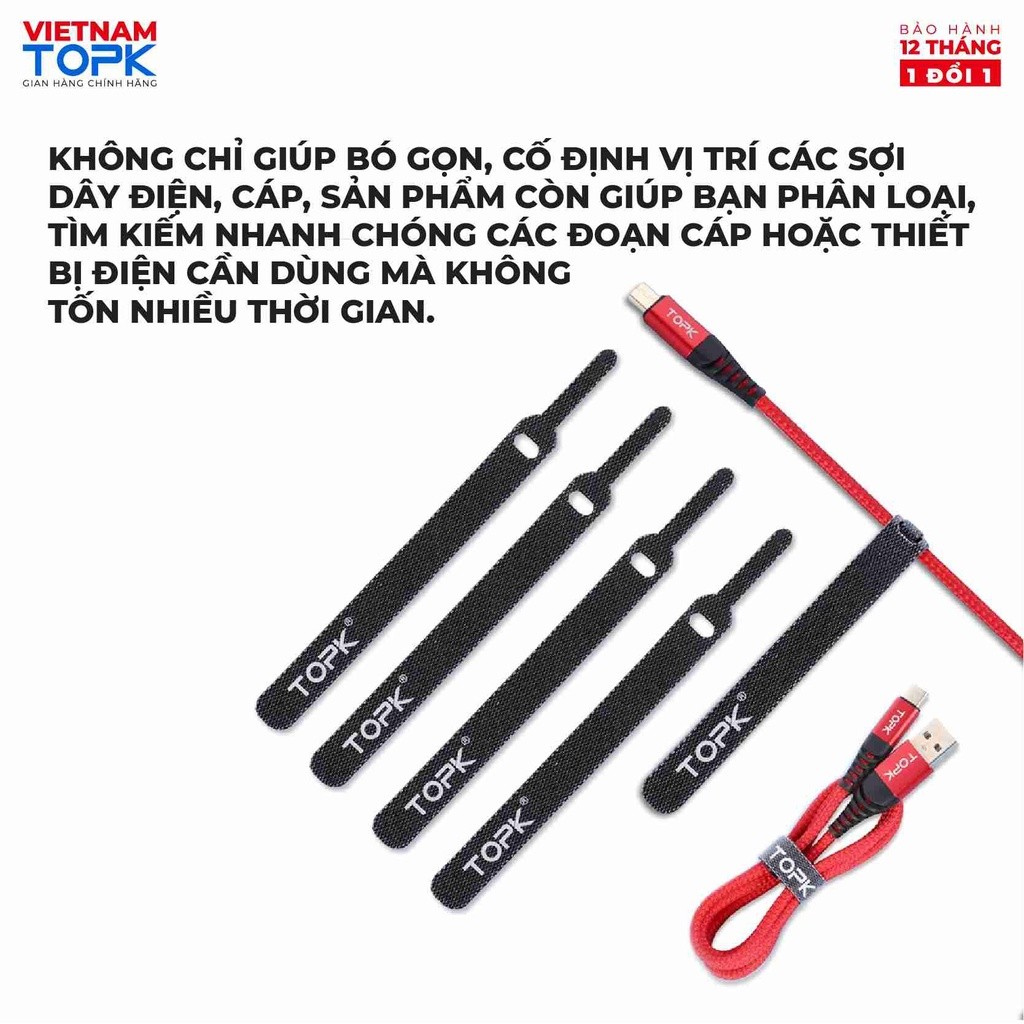 Mô tả Dây dán tiên lợi Velcro làm gọn dây sạc, dây tai nghe,.. J02 - Hàng phân phối chính hãng - Bảo hành 18 tháng - 5
