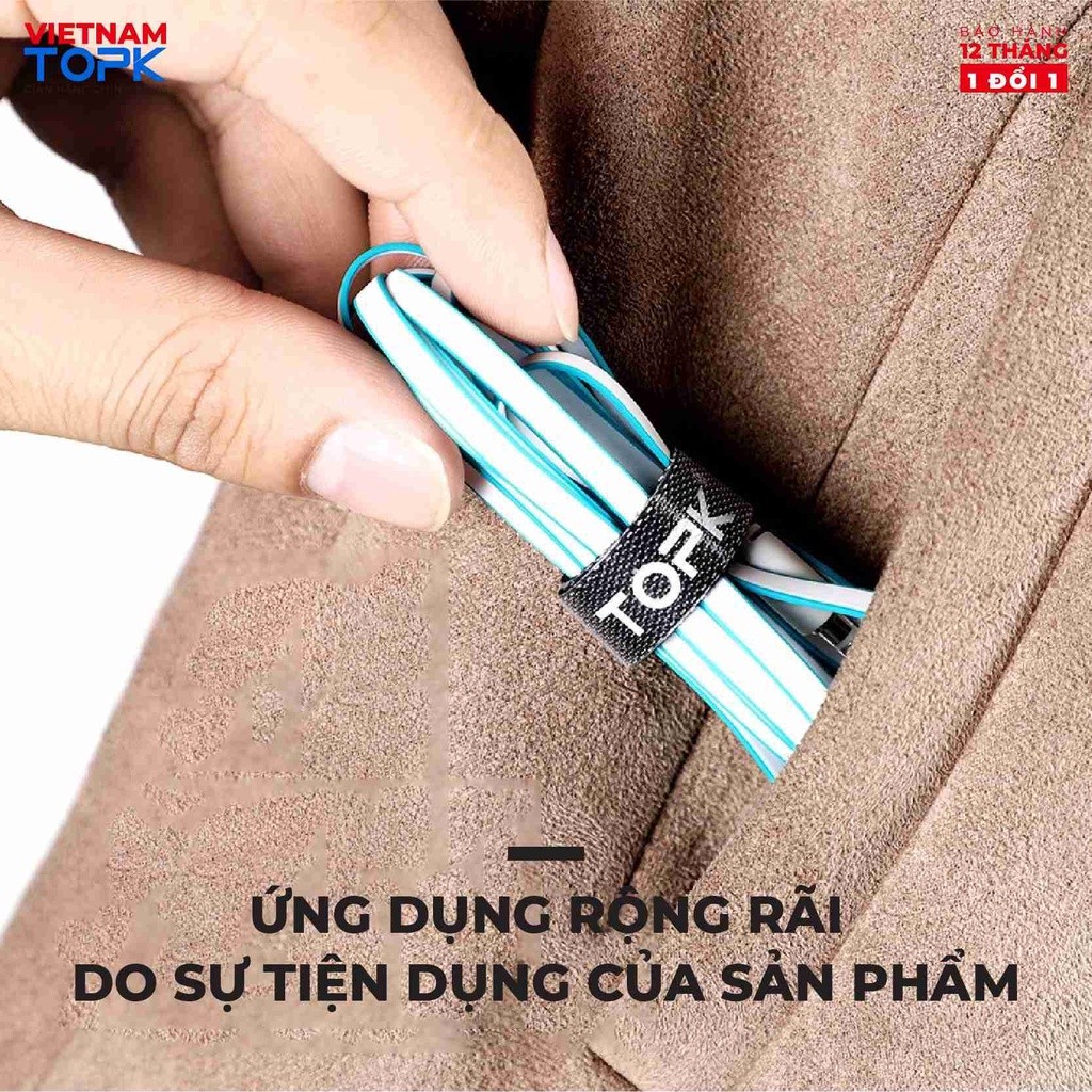 Mô tả Dây dán tiên lợi Velcro làm gọn dây sạc, dây tai nghe,.. J02 - Hàng phân phối chính hãng - Bảo hành 18 tháng - 6