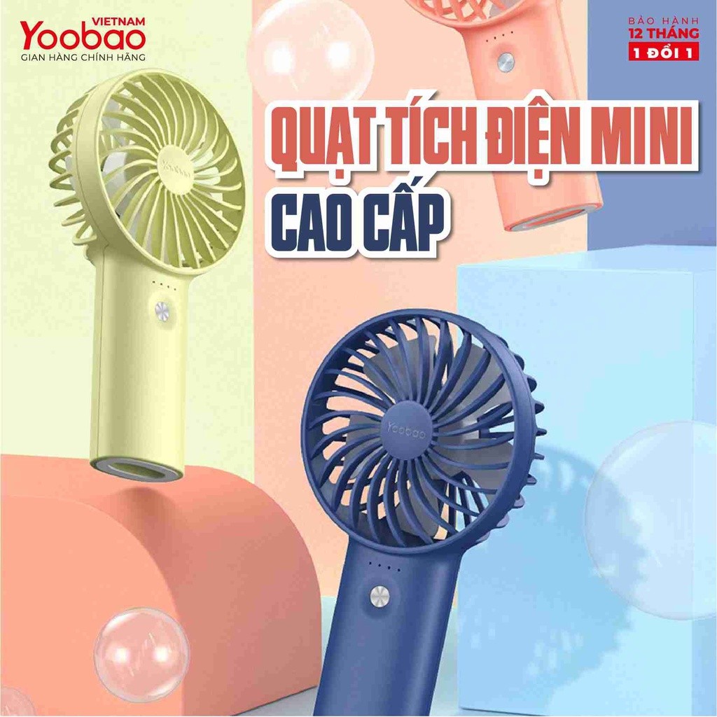 Mô tả Quạt sạc mini để bàn làm việc YOOBAO F3 6000mAh/3000mAh - có thể chạy 32 giờ - Bảo hành 12 tháng - 3