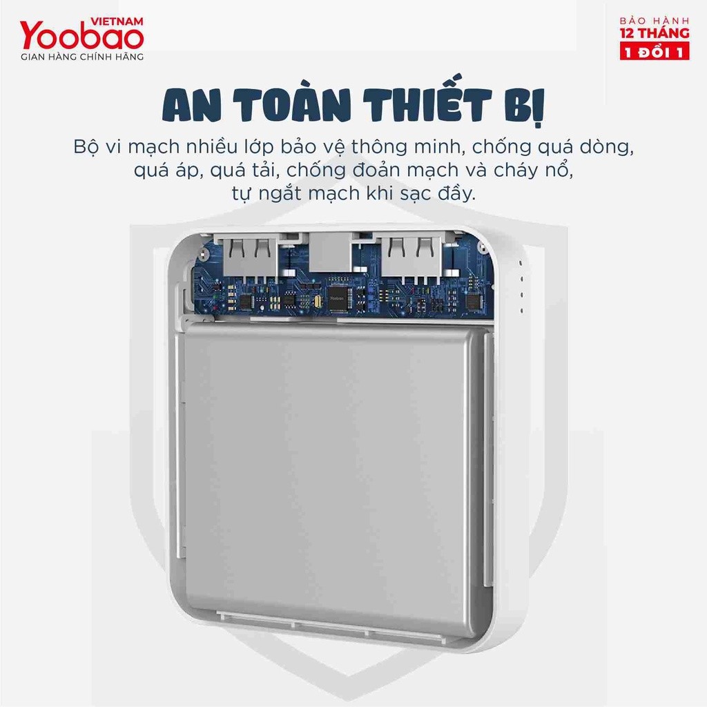 Mô tả Sạc dự phòng mini dễ thương 10000mAh Yoobao M4 mini Sạc đồng thời 2 cổng Hàng phân phối chính hãng - 4