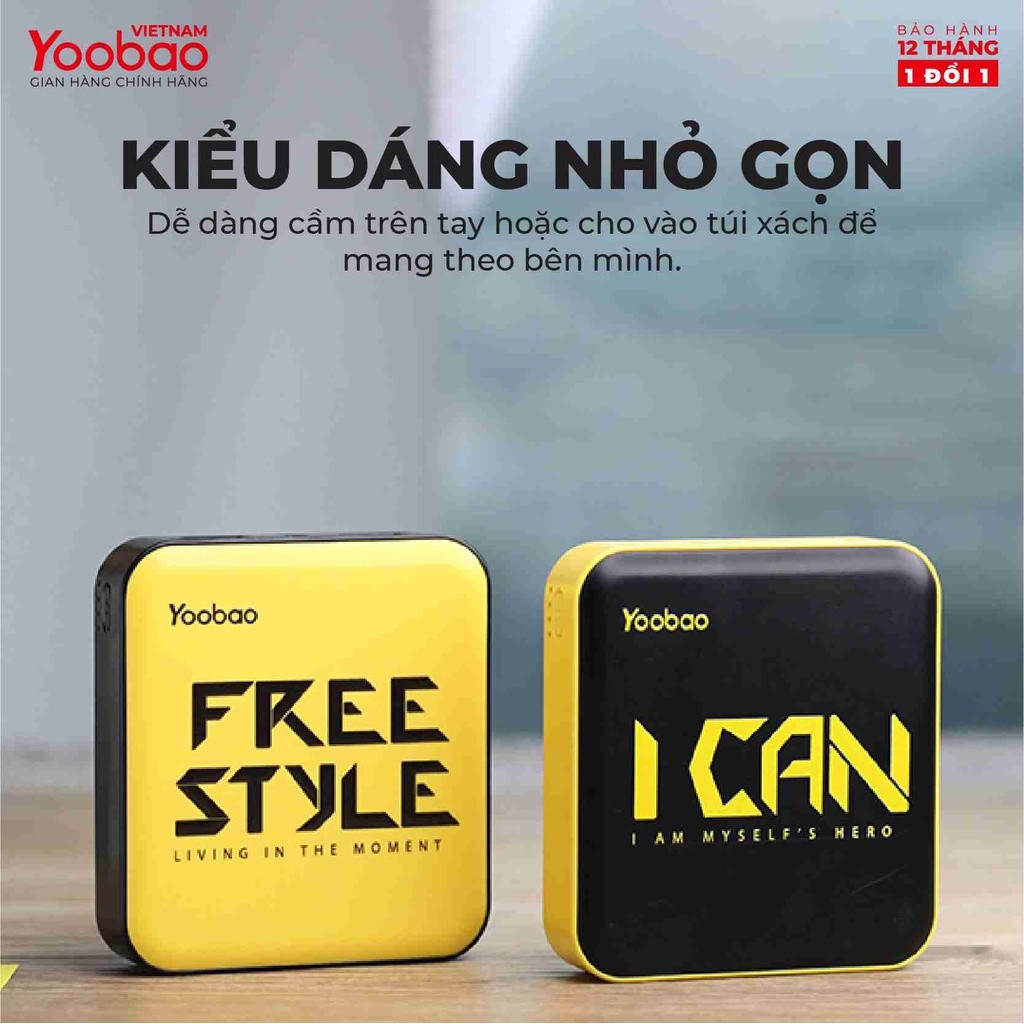 Mô tả SẠC DỰ PHÒNG 10000mAh YOOBAO YB-6024 - Kèm đèn LED - Sạc đồng thời 2 thiết bị - Hãng phân phối chính thức - 5