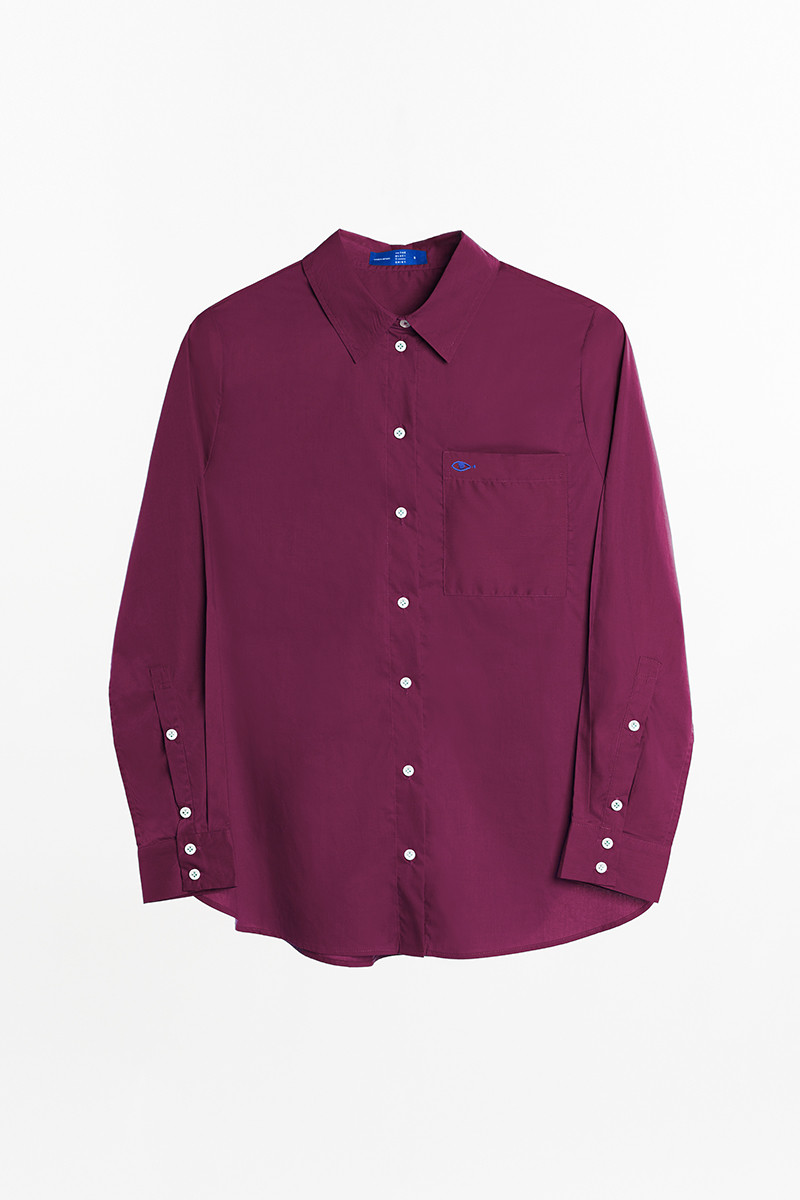 Mô tả TheBlueTshirt - Áo sơ mi dài tay phom rộng nhiều màu cho nữ - The New Pocket Oversize Shirt - Women - 3