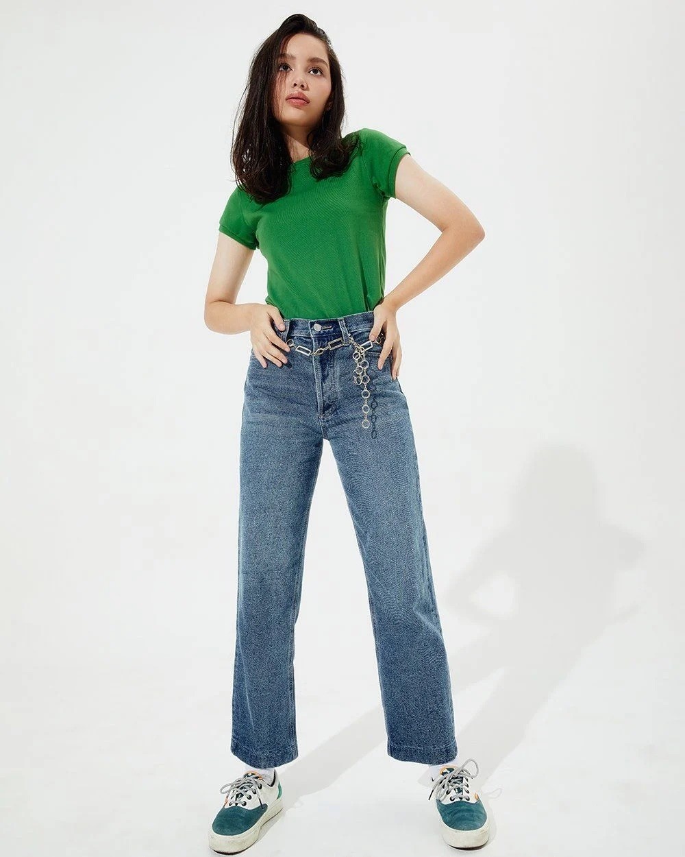 Mô tả TheBlueTshirt - Quần jeans lưng cao ống suông có nhiều màu wash cho nữ - The Original Dad Jeans - 3