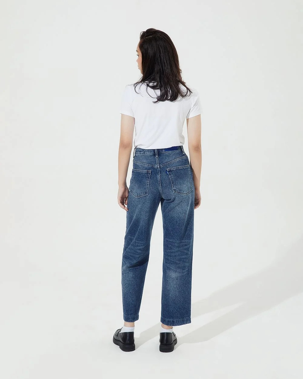 Mô tả TheBlueTshirt - Quần jeans lưng cao ống suông có nhiều màu wash cho nữ - The Original Dad Jeans - 5