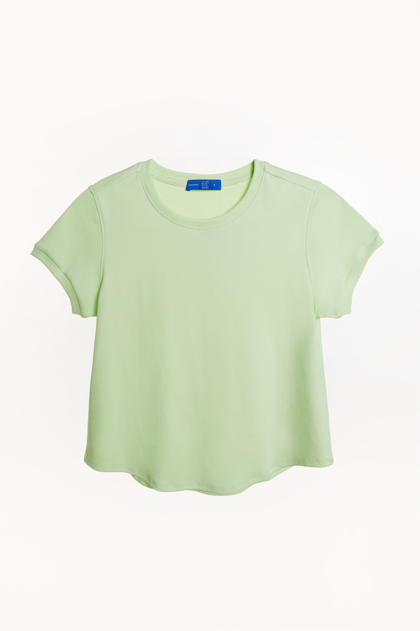 Mô tả TheBlueTshirt - Áo thun tay ngắn phom ôm vừa vặn, kiểu vạt bầu nữ - 1990s Tshirt - 3
