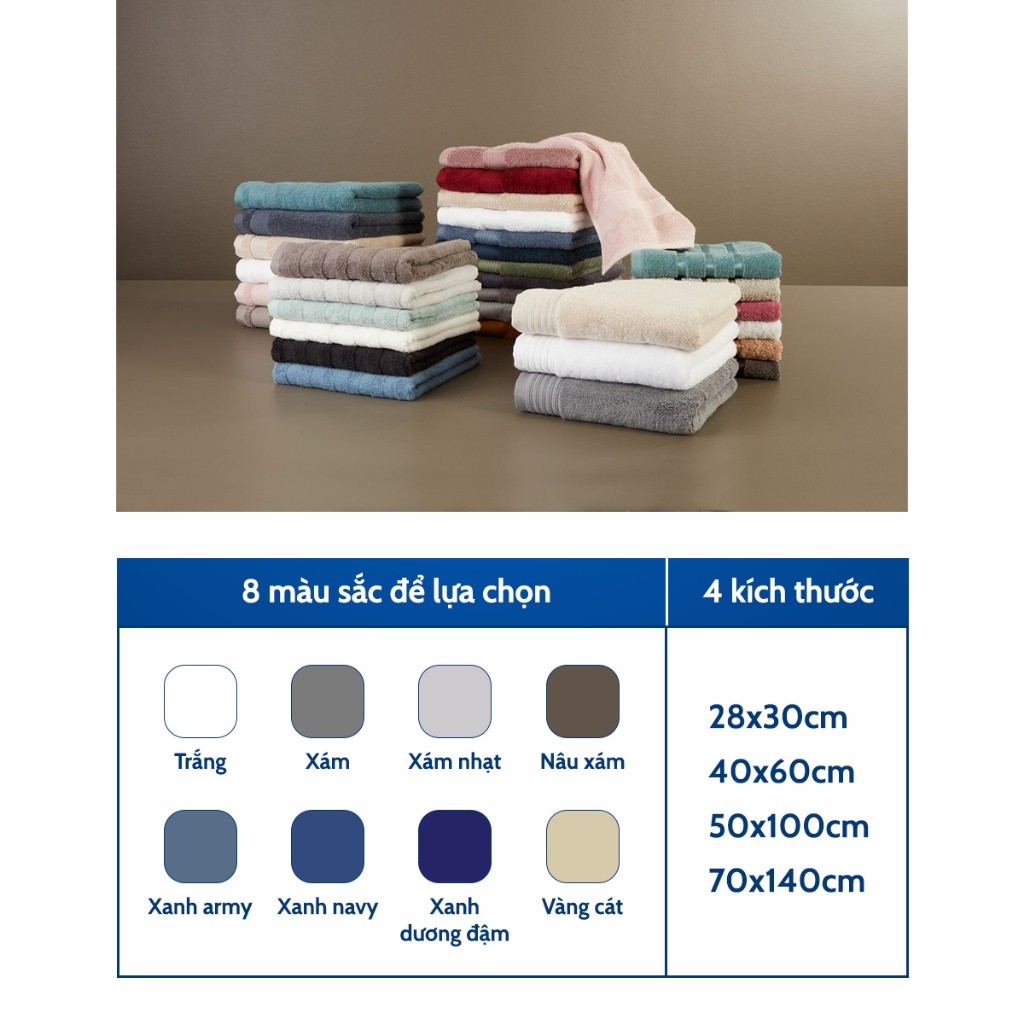 Mô tả Khăn tắm cotton | JYSK Nora | 40x60cm | Nhiều màu - 2