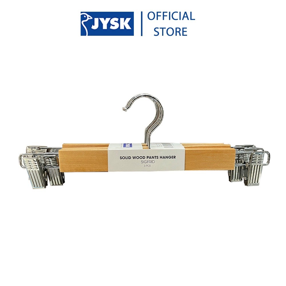 Mô tả Bộ 3 móc kẹp quần váy | JYSK Sigfrid | gỗ tự nhiên | R33xD1.2xC12cm - 2