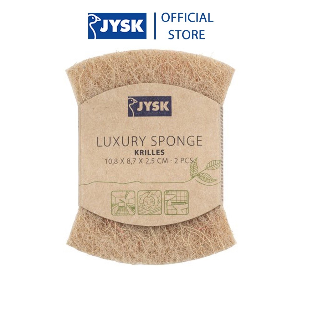 Mô tả Bộ 2 chiếc xơ rửa chén bát | JYSK Krilles | sợi sisal/ nhựa màu tự nhiên | R7xD11cm - 2