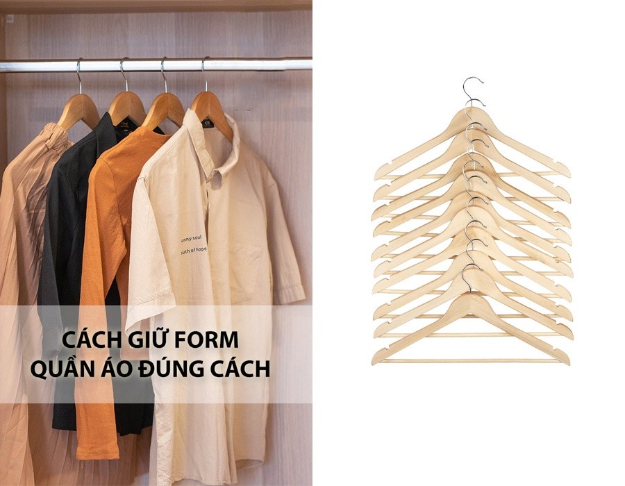 Mô tả Bộ 10 móc áo | JYSK Sigfrid | gỗ tự nhiên | 44.5x23x1.2cm - 1
