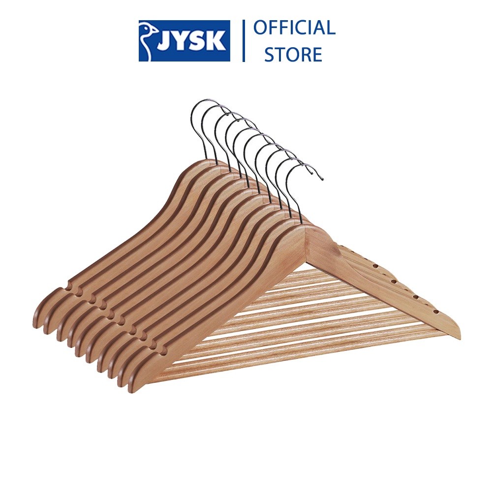Mô tả Bộ 10 móc áo | JYSK Sigfrid | gỗ tự nhiên | 44.5x23x1.2cm - 2