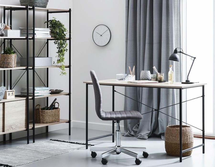 Mô tả Bàn làm việc | JYSK Vandborg | gỗ công nghiệp khung kim loại xám/đen | 120x75x60cm - 1