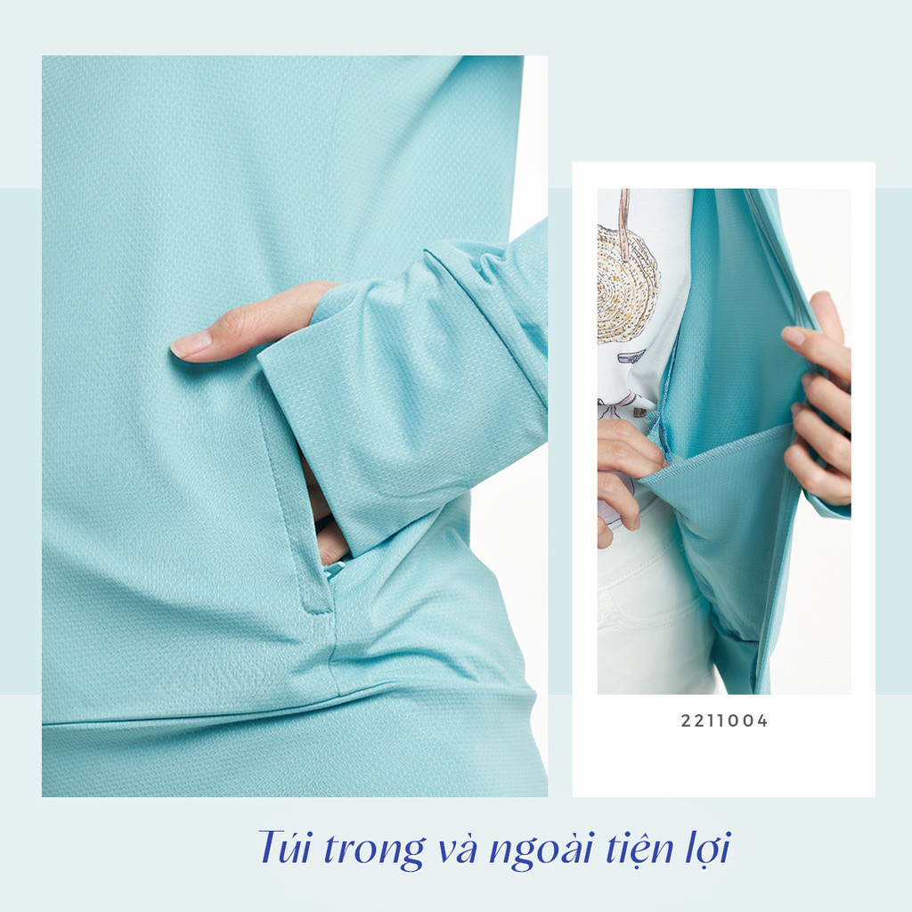 Mô tả Áo Chống Nắng Nữ Chống Tia UV Vải Pique Thoáng Mát Nhiều Màu 2211004 - 10