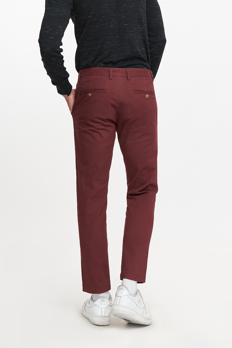 Mô tả Quần Khaki Nam Quần Dài Cotton N&M Ninomaxx Đỏ Đô 1804083 - 5