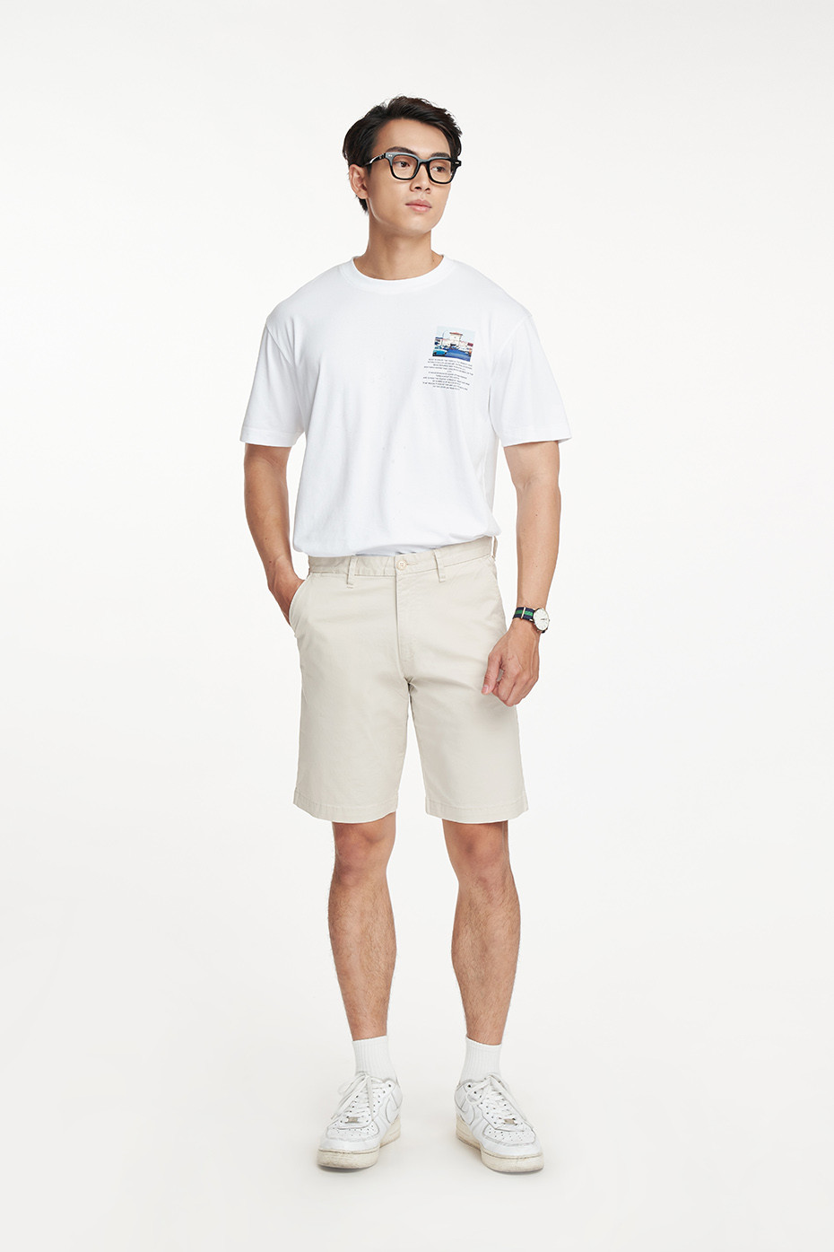 Mô tả Quần Short Nam Kaki Chất Cotton Chuẩn Form N&M Thương Hiệu NINOMAXX 2202013 - 2