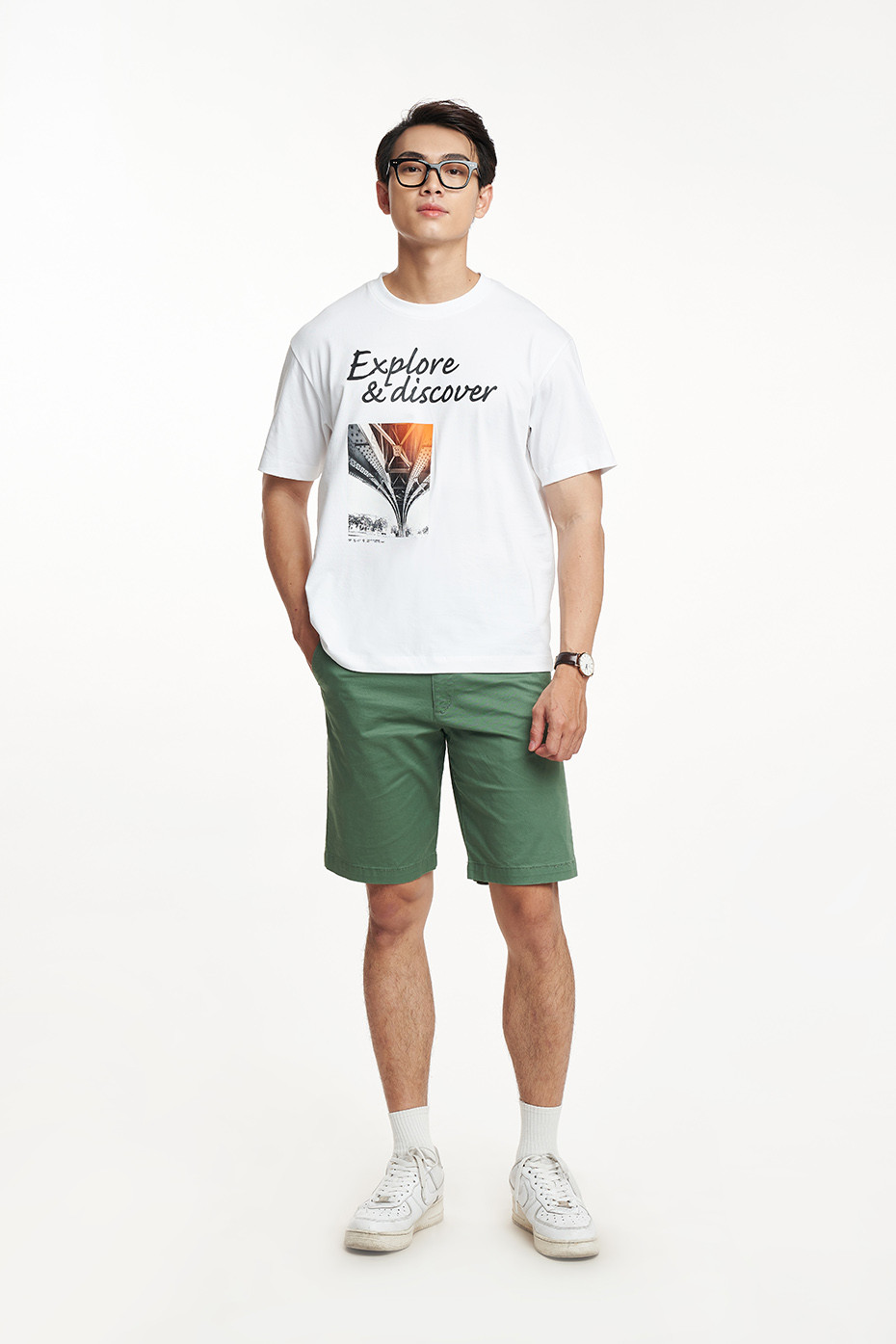 Mô tả Quần Short Nam Kaki Chất Cotton Chuẩn Form N&M Thương Hiệu NINOMAXX 2202013 - 5
