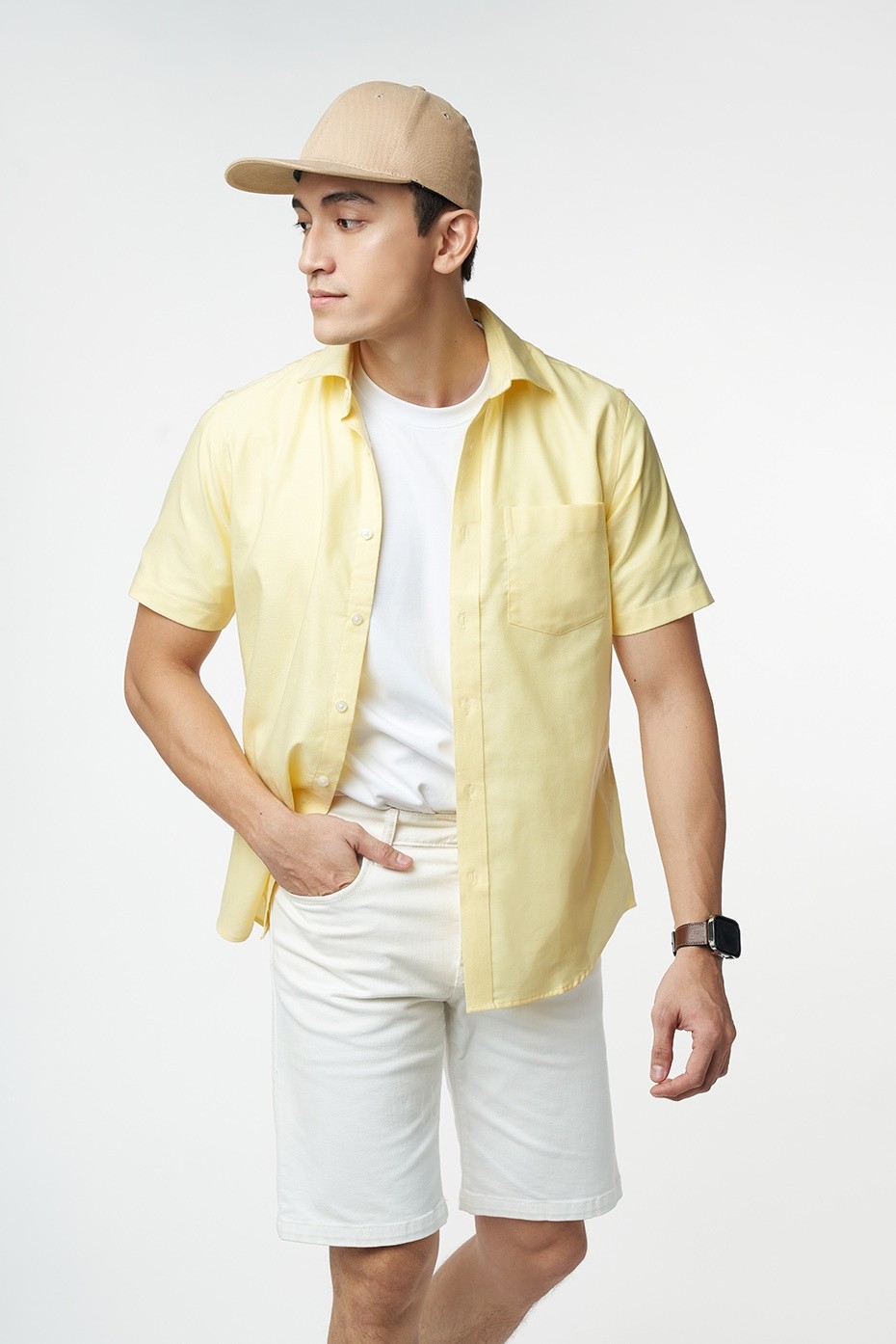 Mô tả Ninomaxx Áo Sơ Mi Nam chất liệu cotton form Slim tay ngắn Fit 2105022 - 8