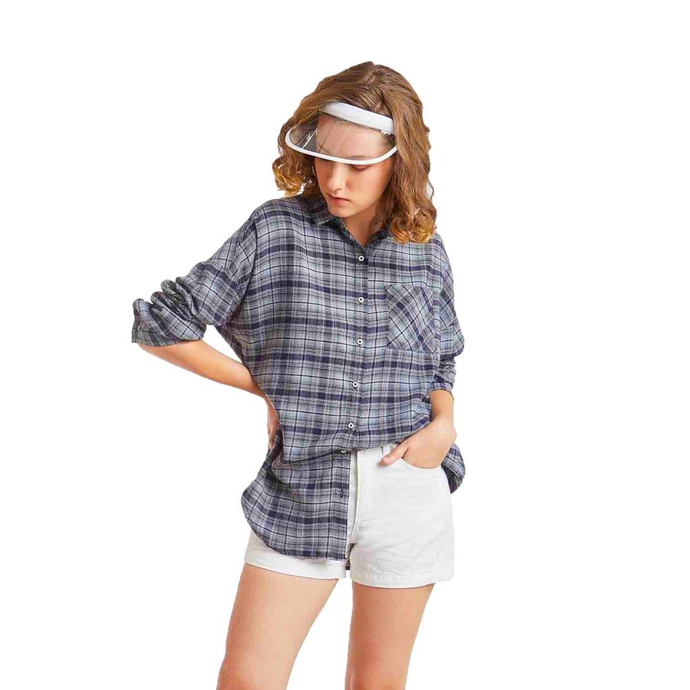 Mô tả Áo Sơ Mi Caro Nữ Tay Dài Cotton NINOMAXX 1910025 - 4