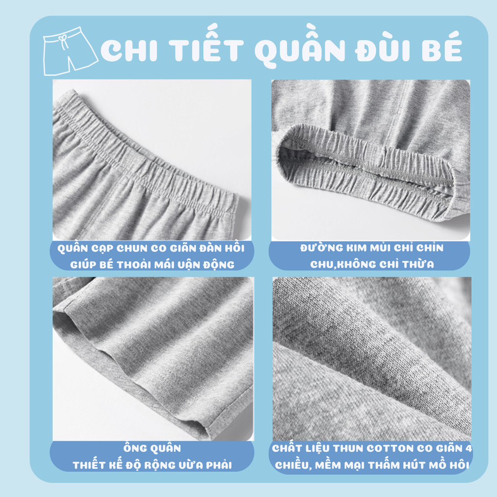 Mô tả Bộ ba lỗ Capybara size từ 15-40kg - Bộ đồ sát nách cho bé Loza Kids BL347 - 3