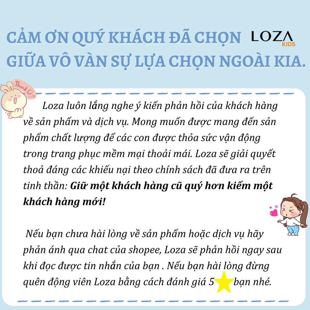 Mô tả Bộ ba lỗ Capybara size từ 15-40kg - Bộ đồ sát nách cho bé Loza Kids BL347 - 6