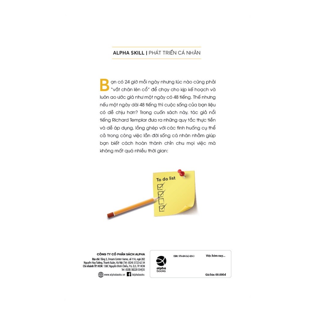 Mô tả Sách - Việc Hôm Nay Chớ Để Ngày Mai - How To Get Things Done Without Trying Too Hard (Alpha Books) - 2