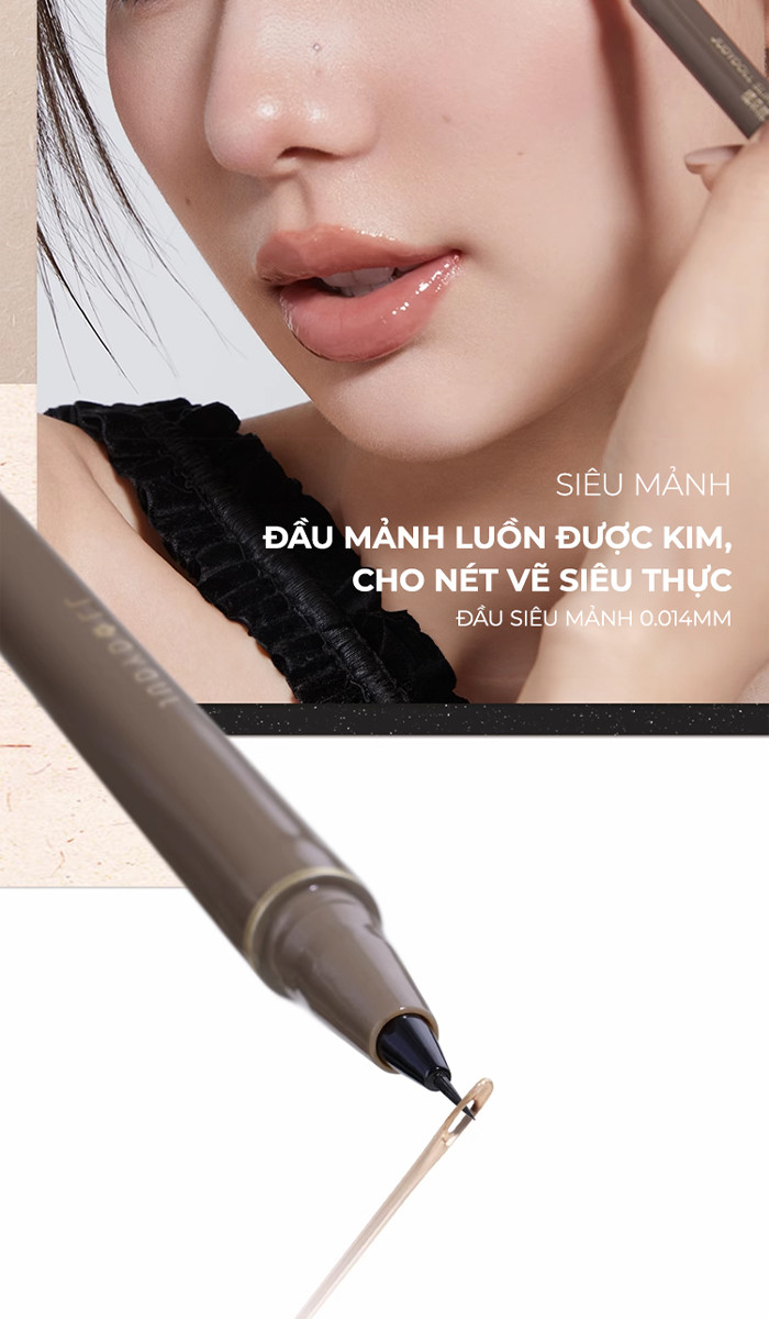 Mô tả Bút Kẻ Mắt Nước JUDYDOLL 0.4g Siêu Mảnh 0.014mm Chống Thấm Nước Không Lem Khô Nhanh Dễ Sử Dụng - 3