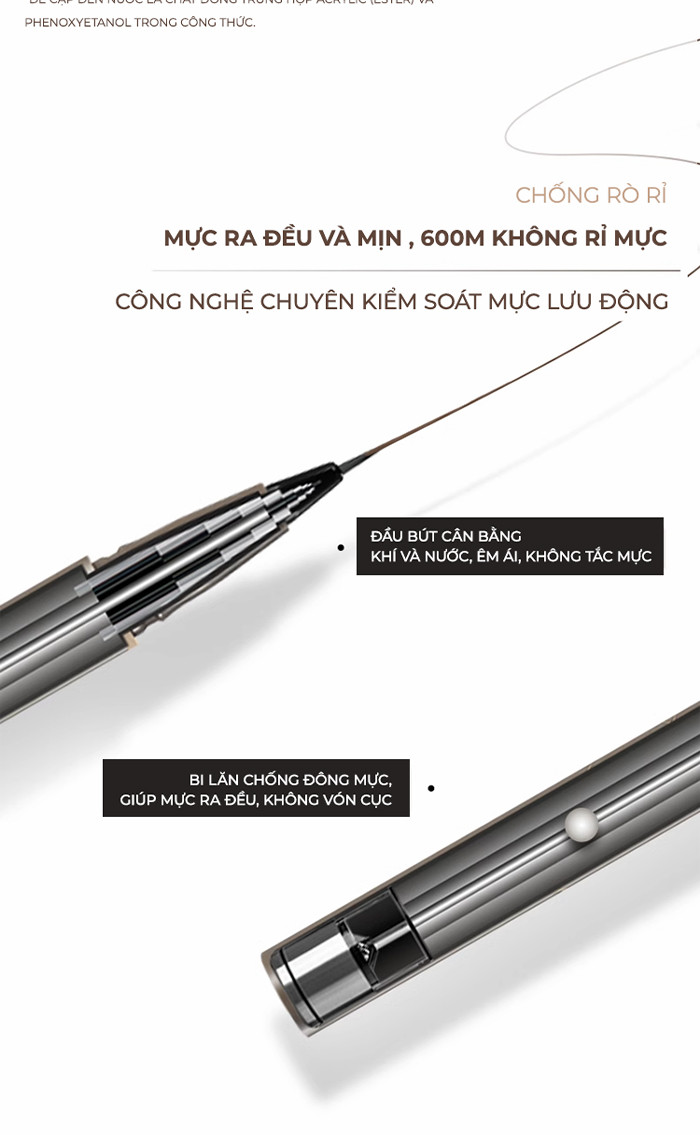 Mô tả Bút Kẻ Mắt Nước JUDYDOLL 0.4g Siêu Mảnh 0.014mm Chống Thấm Nước Không Lem Khô Nhanh Dễ Sử Dụng - 6