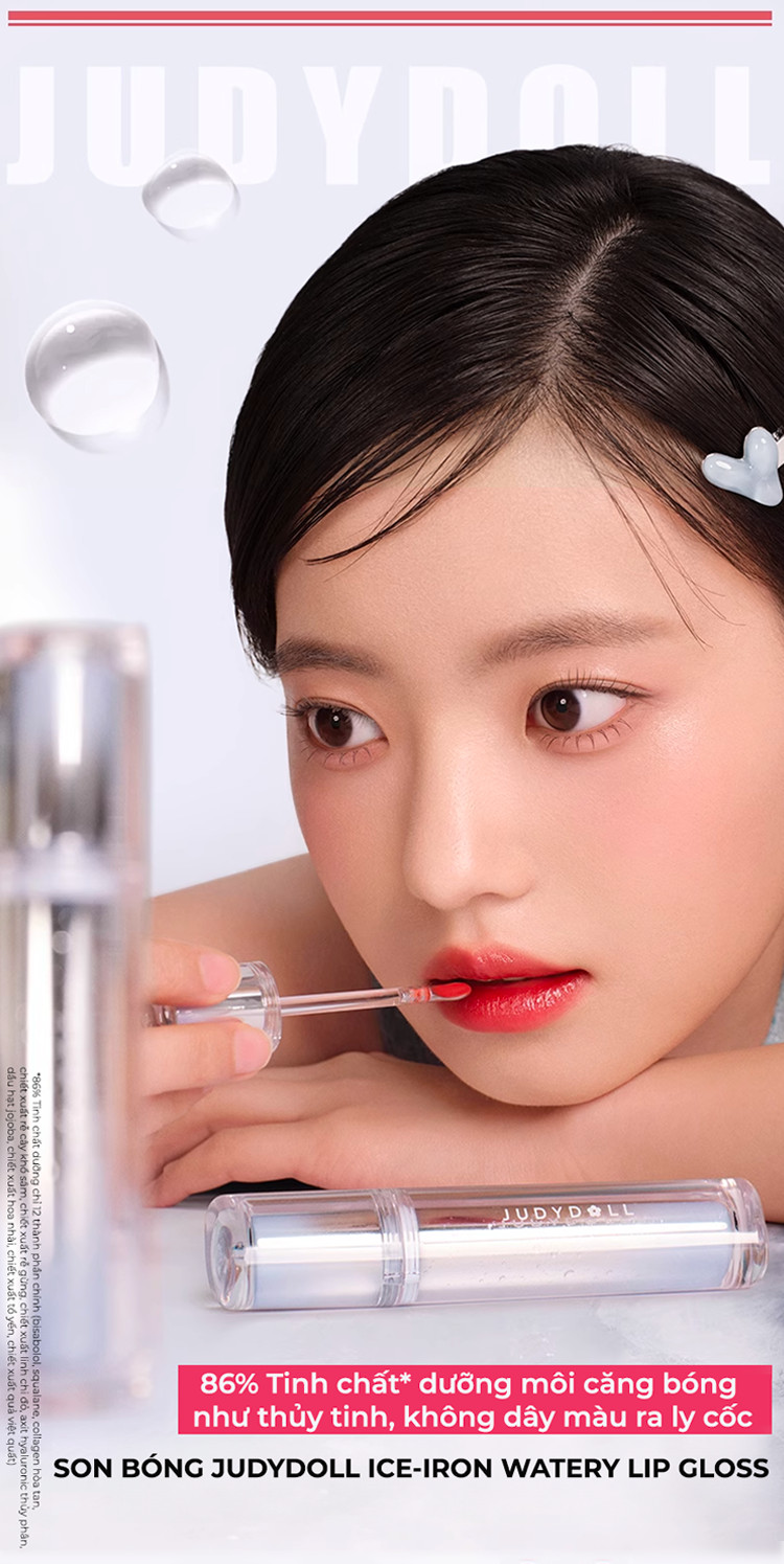 Mô tả 2 Son Đầu Sắt JUDYDOLL Bền Màu Dưỡng Ẩm Lâu Trôi Không Dây Màu Lên Màu Chuẩn Đẹp Tự Nhiên Căng Mọng - 1