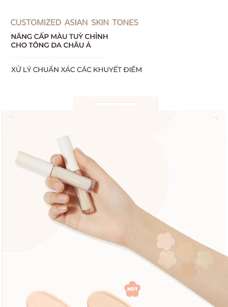 Mô tả Kem Che Khuyết Điểm JUDYDOLL 3.2g Che Phủ Siêu Nhẹ Triệt Sắc Giúp Hiệu Chỉnh Màu Da Kiềm Dầu Lâu Trôi Chống Thấm Nước Suốt 24h - 10