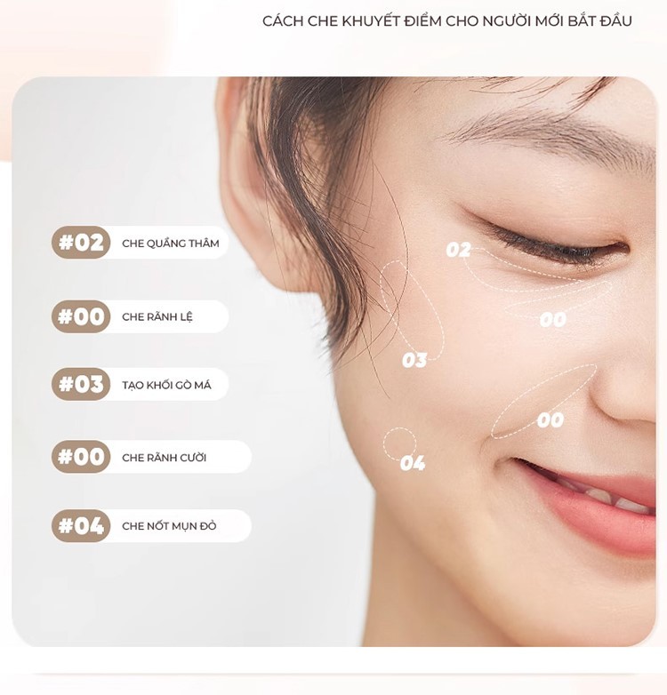 Mô tả Kem Che Khuyết Điểm JUDYDOLL 3.2g Che Phủ Siêu Nhẹ Triệt Sắc Giúp Hiệu Chỉnh Màu Da Kiềm Dầu Lâu Trôi Chống Thấm Nước Suốt 24h - 12