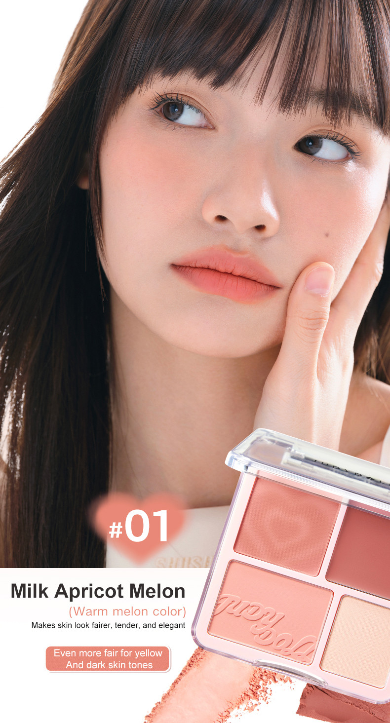 Mô tả Bảng Tạo Khối Bắt Sáng 4 Ô JUDYDOLL & Bảng Má Hồng 4 Ô JUDYDOLL Mỏng Nhẹ Lên Màu Tự Nhiên Mịn Da - 7