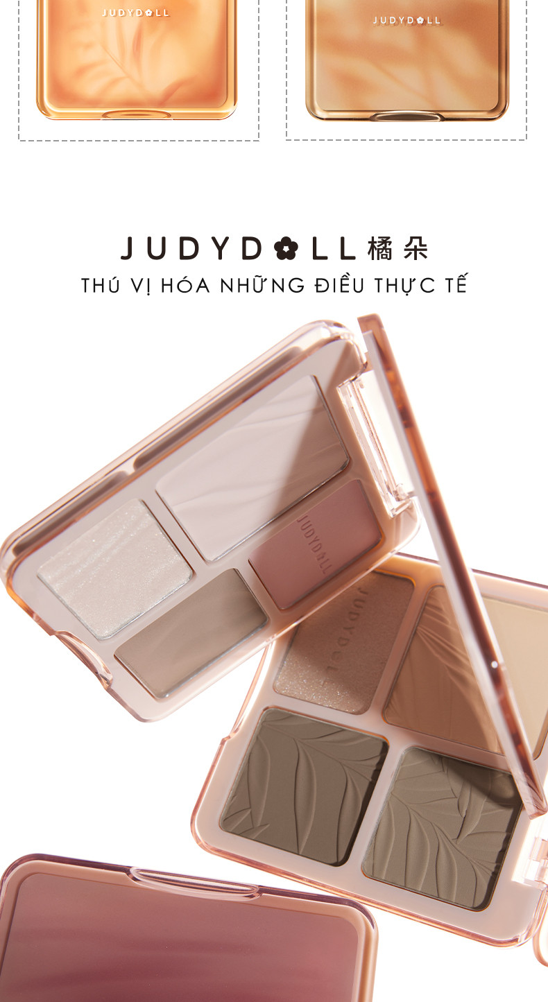 Mô tả Bảng Phấn Bắt Sáng Tạo Khối JUDYDOLL 4 Ô 9g Mỏng Nhẹ Mịn Chuẩn Màu Lâu Trôi Tạo Hiệu Ứng Highlight Bắt Sáng 3D Gloss Highlight & Contour Palette - 12