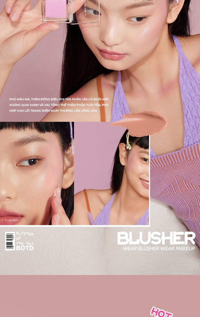 Mô tả Phấn Má Hồng JUDYDOLL 2g Đơn Sắc Mịn Lì Chuẩn Màu Trang Điểm Tự Nhiên Lâu Trôi Bền Màu Suốt 24h - 3